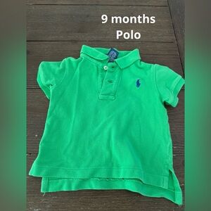 Ralph Lauren green polo size 9 months